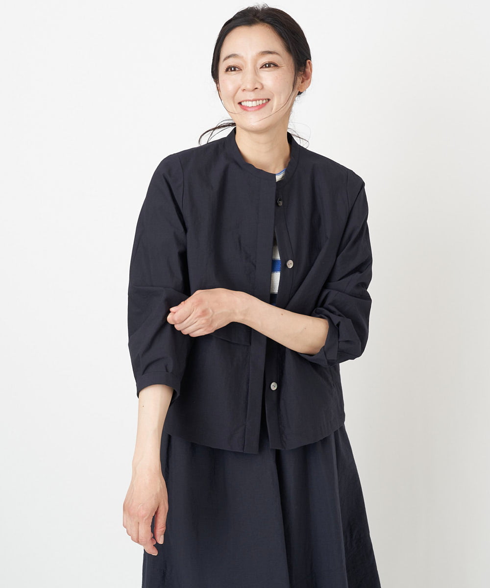 PZJGS02330 GEORGES RECH(ジョルジュ・レッシュ)  [セットアップ対応]コットンナイロンワッシャーブラウスジャケット グリーン