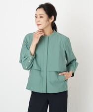 PZJGS02330 GEORGES RECH(ジョルジュ・レッシュ)  [セットアップ対応]コットンナイロンワッシャーブラウスジャケット グリーン