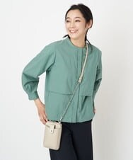 PZJGS02330 GEORGES RECH(ジョルジュ・レッシュ)  [セットアップ対応]コットンナイロンワッシャーブラウスジャケット グリーン