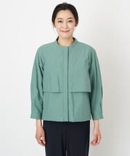 PZJGS02330 GEORGES RECH(ジョルジュ・レッシュ)  [セットアップ対応]コットンナイロンワッシャーブラウスジャケット グリーン