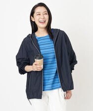 PZJGS15390 GEORGES RECH(ジョルジュ・レッシュ) ギャザースリーブタフタブルゾン ネイビー