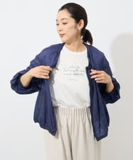 PZJGV07330 GEORGES RECH(ジョルジュ・レッシュ) ギャザーシアージャケット ネイビー