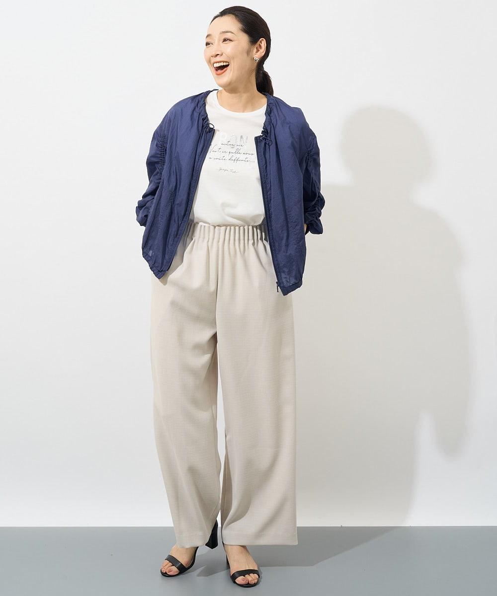PZJGV07330 GEORGES RECH(ジョルジュ・レッシュ) ギャザーシアージャケット ネイビー