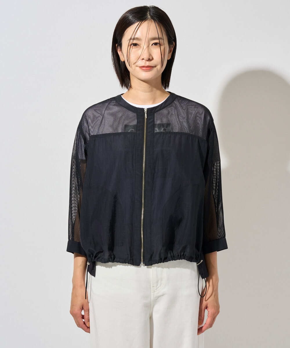 PZJHD44330 GEORGES RECH(ジョルジュ・レッシュ) メッシュコンビシアーブルゾン ネイビー