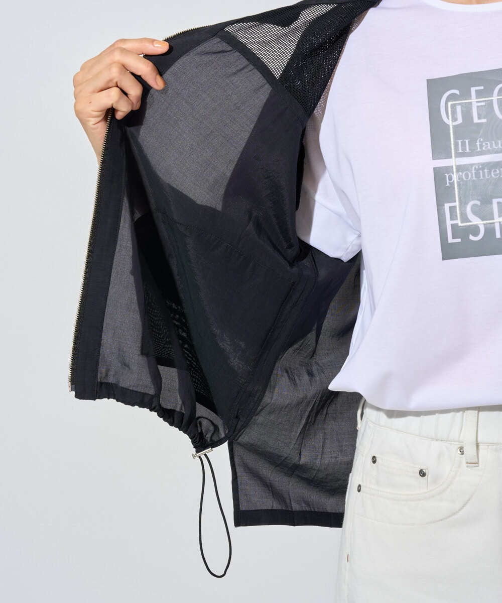 PZJHD44330 GEORGES RECH(ジョルジュ・レッシュ) メッシュコンビシアーブルゾン ネイビー