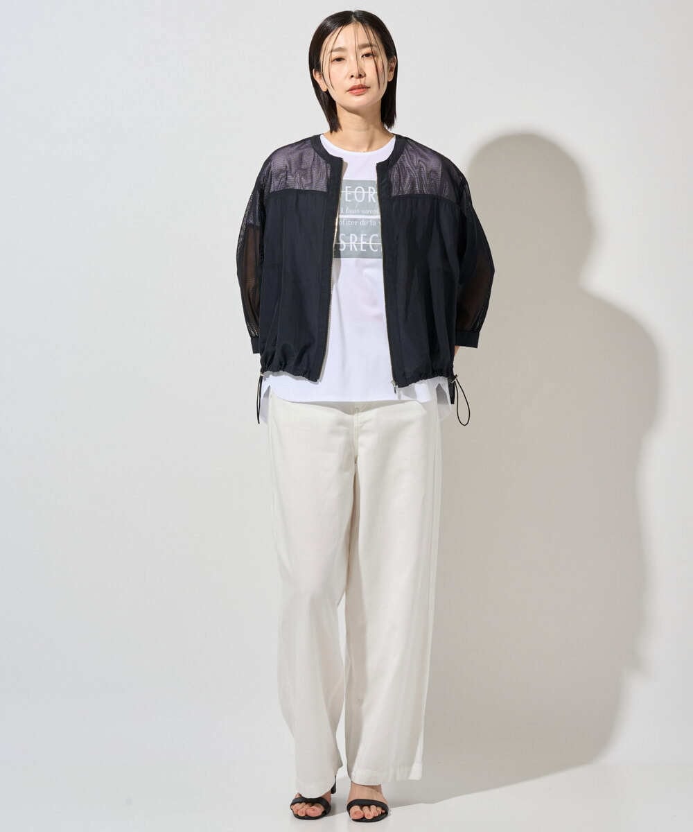 PZJHD44330 GEORGES RECH(ジョルジュ・レッシュ) メッシュコンビシアーブルゾン ネイビー