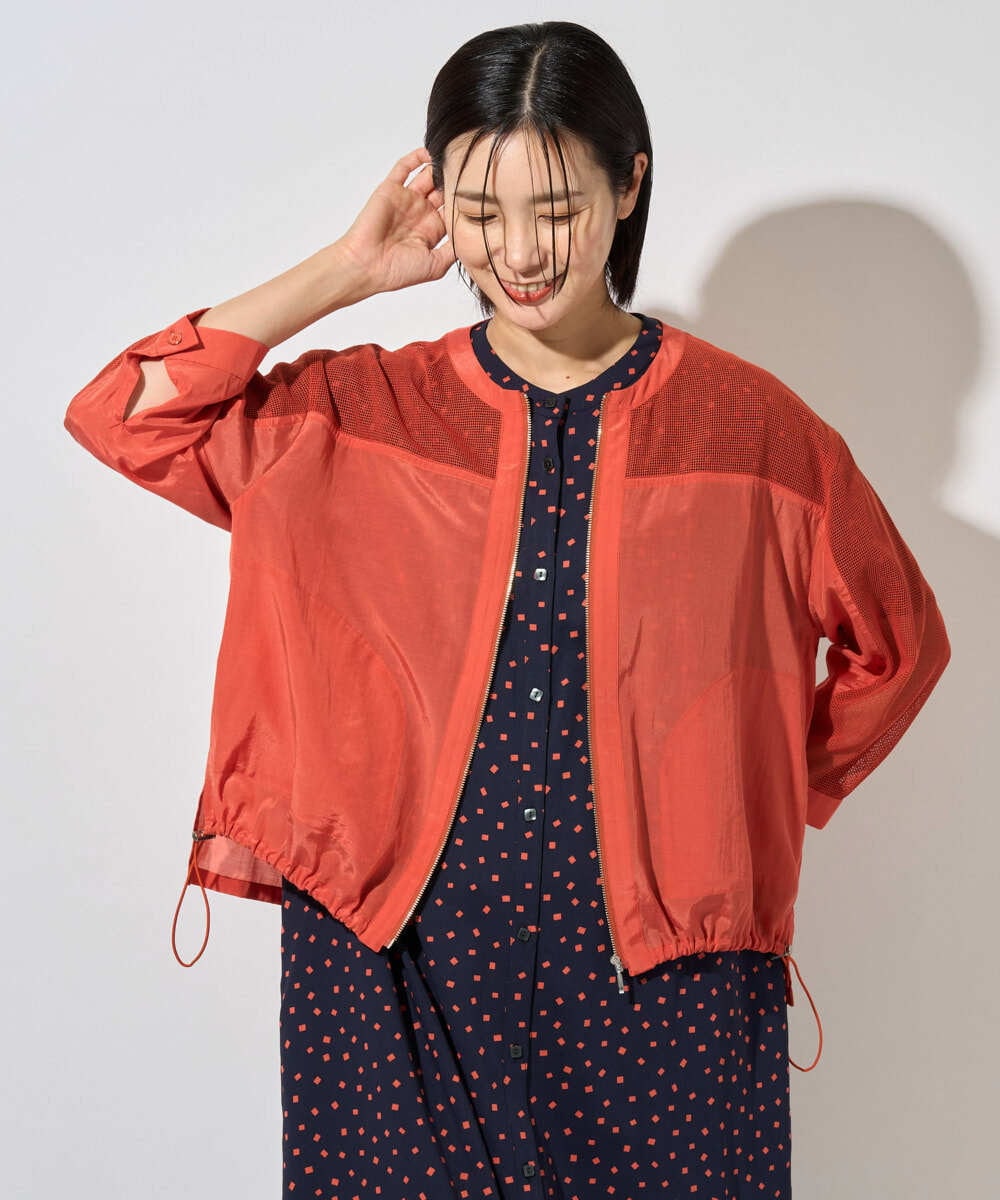 PZJHD44330 GEORGES RECH(ジョルジュ・レッシュ) メッシュコンビシアーブルゾン ネイビー