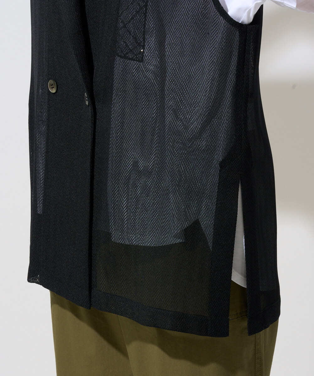 PZJHE60330 GEORGES RECH(ジョルジュ・レッシュ) ダブルブレストシアージレ ブラック