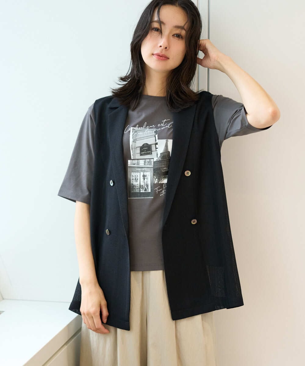 PZJHE60330 GEORGES RECH(ジョルジュ・レッシュ) ダブルブレストシアージレ ブラック