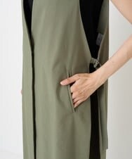 PZJHT01390 GEORGES RECH(ジョルジュ・レッシュ)  [セットアップ対応]スマッシュリネンサイドスリットジレ カーキ