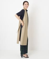 PZJHT01390 GEORGES RECH(ジョルジュ・レッシュ)  [セットアップ対応]スマッシュリネンサイドスリットジレ カーキ
