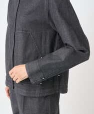 PZJJB40330 GEORGES RECH(ジョルジュ・レッシュ)  [セットアップ対応]ノーカラーブラックデニムブルゾン ブラック