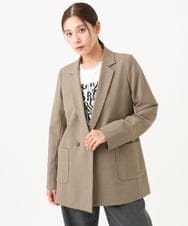 PZJJE18450 GEORGES RECH(ジョルジュ・レッシュ)  [セットアップ対応]ガングラブチェックダブルブレストジャケット グレー