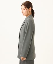 PZJJE18450 GEORGES RECH(ジョルジュ・レッシュ)  [セットアップ対応]ガングラブチェックダブルブレストジャケット グレー