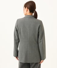 PZJJE18450 GEORGES RECH(ジョルジュ・レッシュ)  [セットアップ対応]ガングラブチェックダブルブレストジャケット グレー