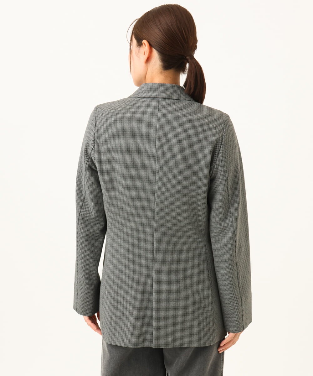 PZJJE18450 GEORGES RECH(ジョルジュ・レッシュ)  [セットアップ対応]ガングラブチェックダブルブレストジャケット グレー