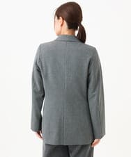 PZJJE18450 GEORGES RECH(ジョルジュ・レッシュ)  [セットアップ対応]ガングラブチェックダブルブレストジャケット グレー