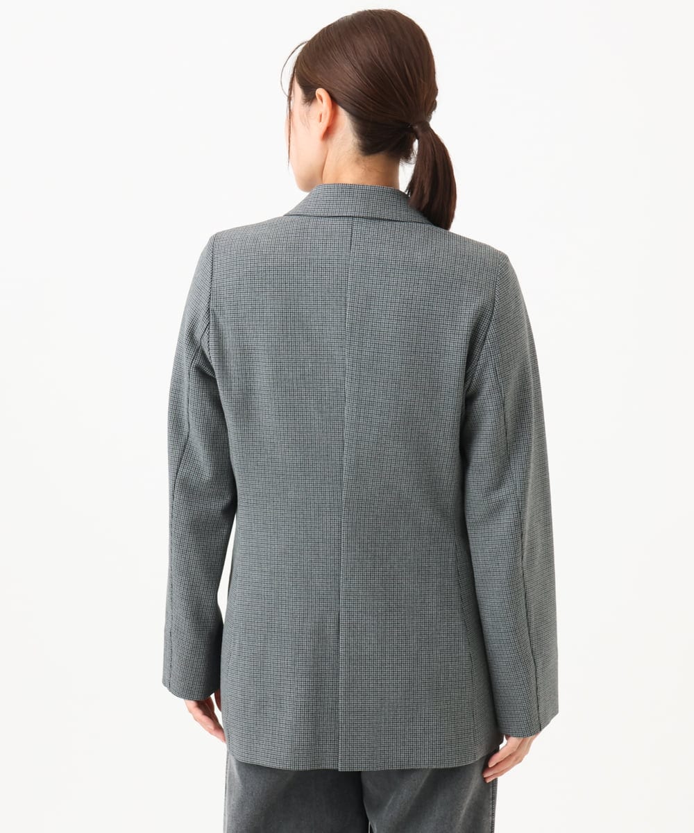 PZJJE18450 GEORGES RECH(ジョルジュ・レッシュ)  [セットアップ対応]ガングラブチェックダブルブレストジャケット グレー
