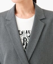 PZJJE18450 GEORGES RECH(ジョルジュ・レッシュ)  [セットアップ対応]ガングラブチェックダブルブレストジャケット グレー