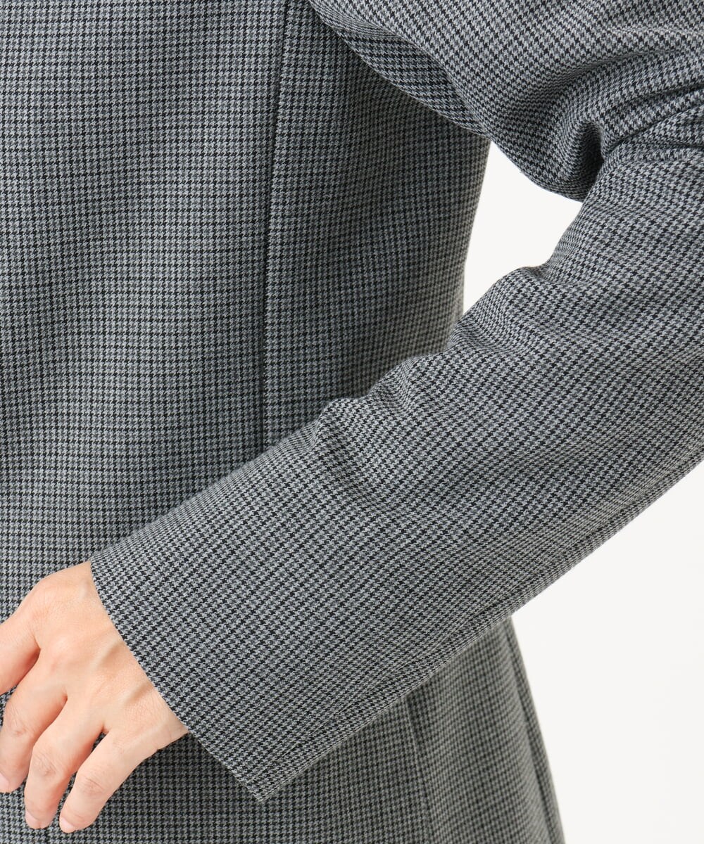 PZJJE18450 GEORGES RECH(ジョルジュ・レッシュ)  [セットアップ対応]ガングラブチェックダブルブレストジャケット グレー