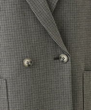 PZJJE18450 GEORGES RECH(ジョルジュ・レッシュ)  [セットアップ対応]ガングラブチェックダブルブレストジャケット グレー