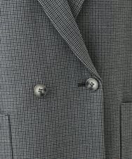 PZJJE18450 GEORGES RECH(ジョルジュ・レッシュ)  [セットアップ対応]ガングラブチェックダブルブレストジャケット グレー