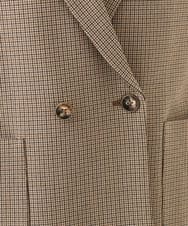 PZJJE18450 GEORGES RECH(ジョルジュ・レッシュ)  [セットアップ対応]ガングラブチェックダブルブレストジャケット グレー