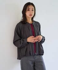 PZJJE20430 GEORGES RECH(ジョルジュ・レッシュ) キュプラツイルタックバルーンブルゾン ブラック