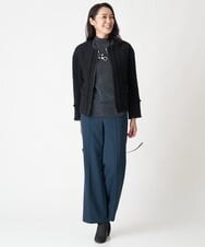 PZJJS37490 GEORGES RECH(ジョルジュ・レッシュ) ノーカラーツイードジャケット グレー