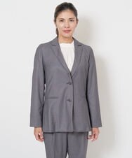 PZJJU25460 GEORGES RECH(ジョルジュ・レッシュ)  [セットアップ対応/日本製]ナローロングテーラードジャケット グレー