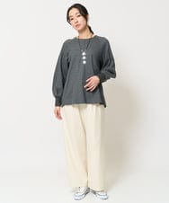 PZKAB03290 GEORGES RECH(ジョルジュ・レッシュ) ウールスムースランタンスリーブAラインプルオーバー ブラック
