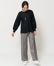 PZKAB03290 GEORGES RECH(ジョルジュ・レッシュ) ウールスムースランタンスリーブAラインプルオーバー ブラック