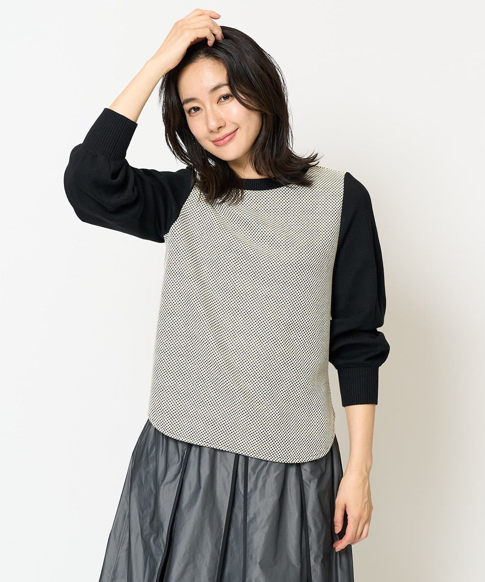 PZKAB28230 GEORGES RECH(ジョルジュ・レッシュ) ジャガードジャージープルオーバー ブラック系