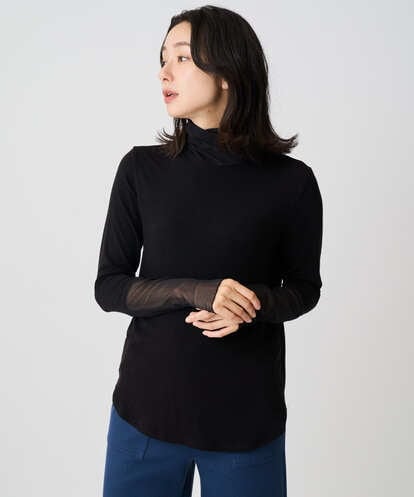PZKAD12180 GEORGES RECH カシミヤハイネックチュールカットソー