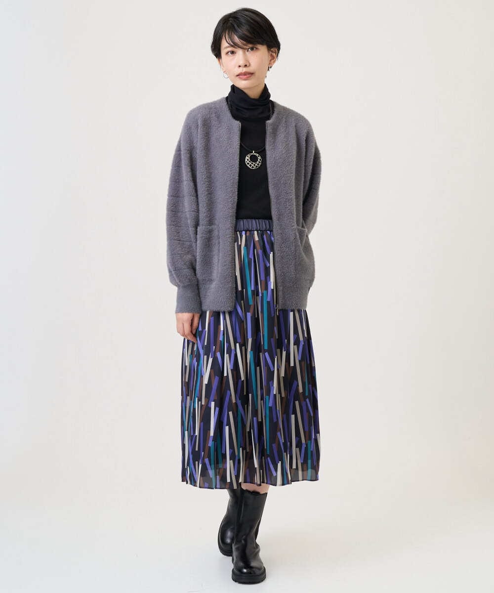 PZKAD12180 GEORGES RECH(ジョルジュ・レッシュ) カシミヤハイネックチュールカットソー ブラック