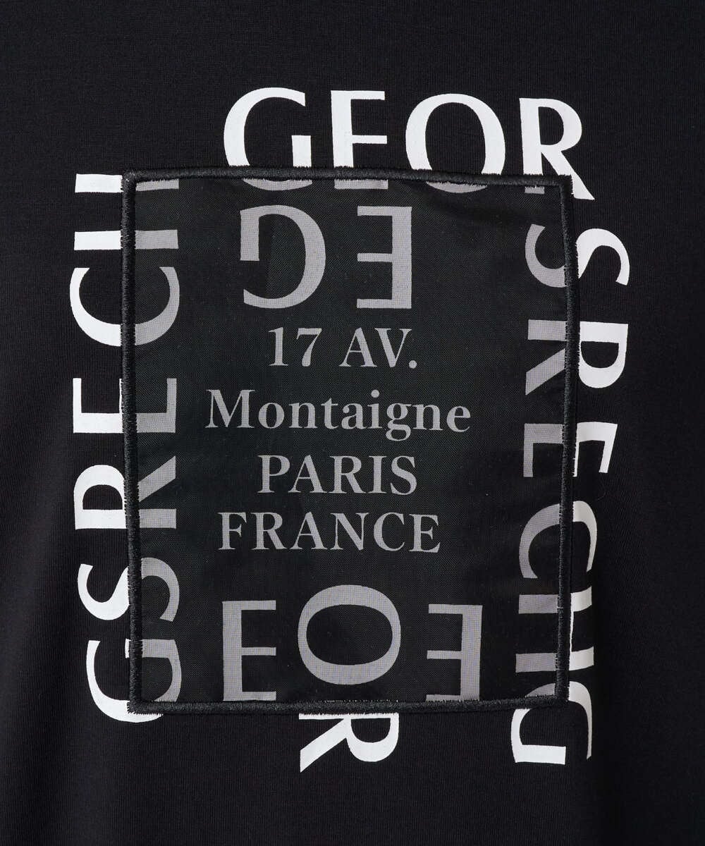 PZKAD16180 GEORGES RECH(ジョルジュ・レッシュ) ベア天竺ロゴプルオーバー ブラック
