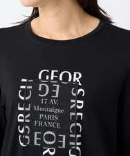 PZKAD16180 GEORGES RECH(ジョルジュ・レッシュ) ベア天竺ロゴプルオーバー ブラック