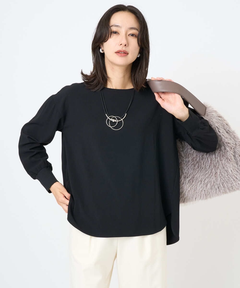 PZKAD17180 GEORGES RECH(ジョルジュ・レッシュ) ストレッチブラウソー ブラック