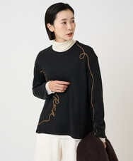 PZKAD23230 GEORGES RECH(ジョルジュ・レッシュ) ロゴポンチジャージープルオーバー ブラック系