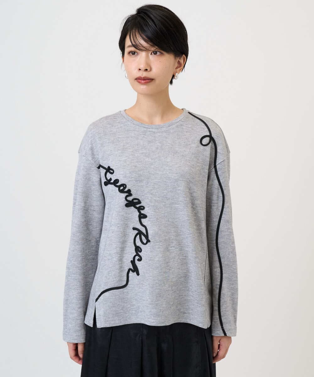 PZKAD23230 GEORGES RECH(ジョルジュ・レッシュ) ロゴポンチジャージープルオーバー グレー系