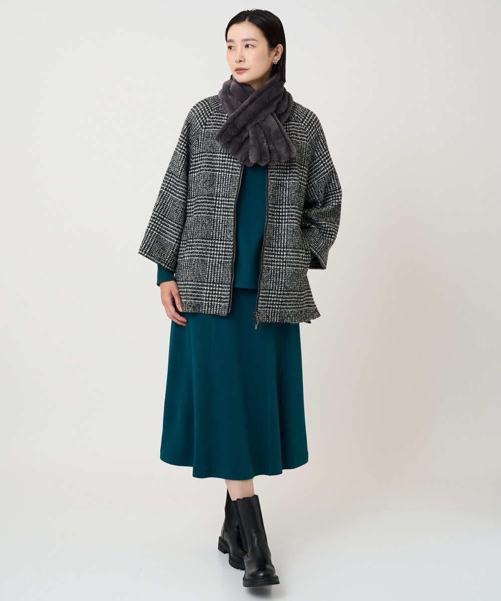 PZKAD30290 GEORGES RECH(ジョルジュ・レッシュ)  [セットアップ対応]ボトルネックドルマンスリーブジャージーカットソー グリーン