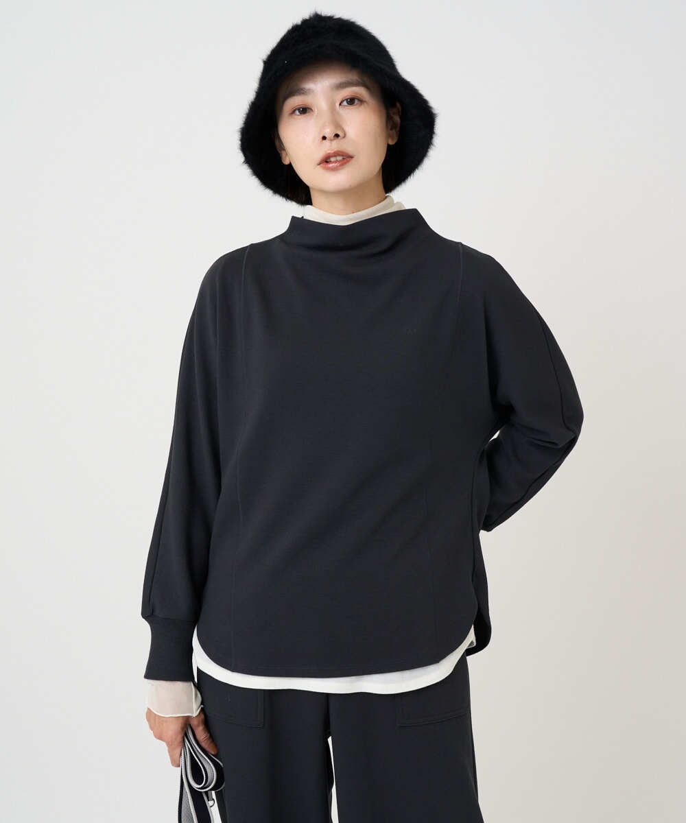 PZKAD30290 GEORGES RECH(ジョルジュ・レッシュ)  [セットアップ対応]ボトルネックドルマンスリーブジャージーカットソー グリーン