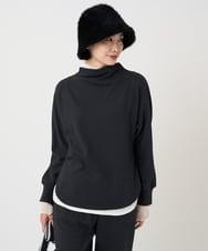 PZKAD30290 GEORGES RECH(ジョルジュ・レッシュ)  [セットアップ対応]ボトルネックドルマンスリーブジャージーカットソー ダークグレー