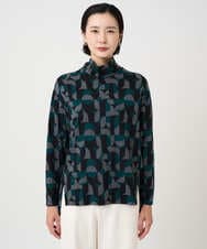 PZKAD38180 GEORGES RECH(ジョルジュ・レッシュ) [日本製]起毛ジャガードハイネックプルオーバー グリーン