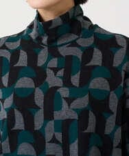 PZKAD38180 GEORGES RECH(ジョルジュ・レッシュ) [日本製]起毛ジャガードハイネックプルオーバー グリーン