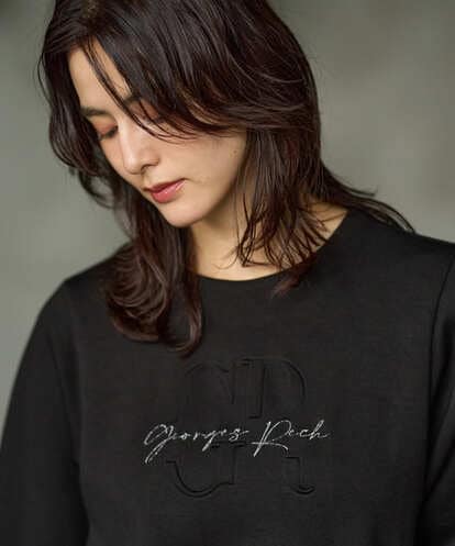 PZKAG11240 GEORGES RECH  [セットアップ対応]ストレッチダンボールロゴプルオーバー