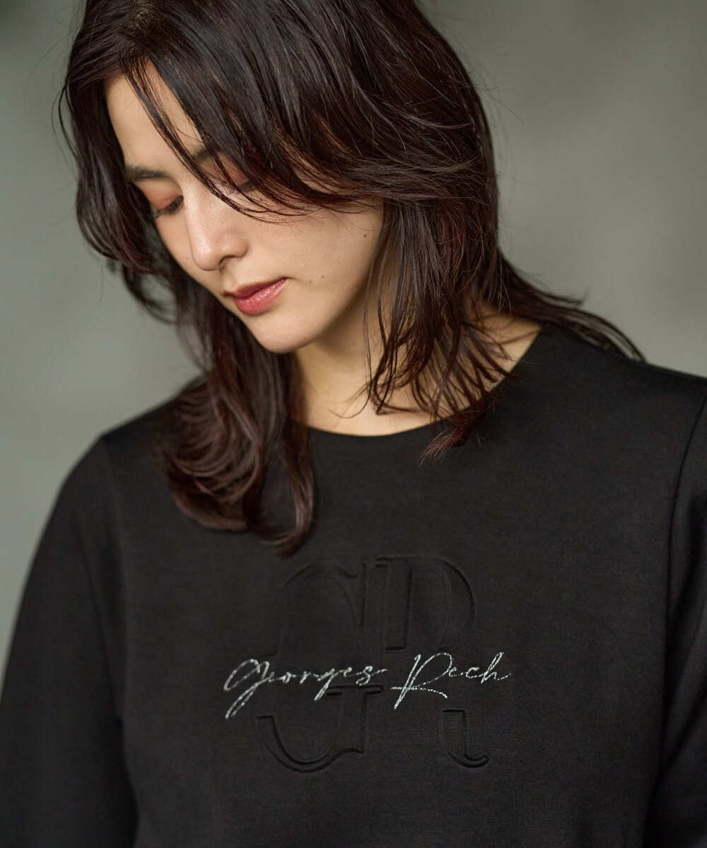 PZKAG11240 GEORGES RECH  [セットアップ対応]ストレッチダンボールロゴプルオーバー