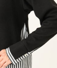 PZKAG24270 GEORGES RECH(ジョルジュ・レッシュ) ストライプシャツレイヤード風プルオーバー ブラック