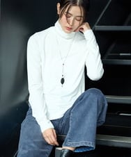 PZKAG26180 GEORGES RECH(ジョルジュ・レッシュ) ベアテンハイネックカットソー パープル