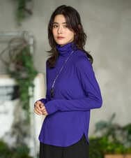 PZKAG26180 GEORGES RECH(ジョルジュ・レッシュ) ベアテンハイネックカットソー パープル